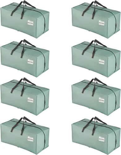 Vista 119 de VENO Paquete de 6 bolsas de mudanza resistentes con correas de mochila, cremalleras y asas, bolsas de embalaje extragrandes para artículos