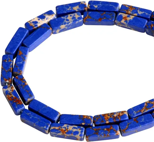 Vista 35 de Espaciador de tubo rectangular de amazonita de piedra natural de 0.157 x 0.512 in, cuentas sueltas para manualidades, pulseras, collares, joyería