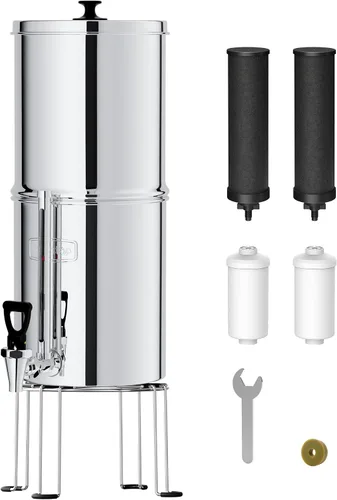 Vista 7 de Sistema de filtro de agua alcalina Waterdrop alimentado por gravedad, aumenta el pH, reduce el fluoruro y hasta un 99% del cloro, con 4 filtros