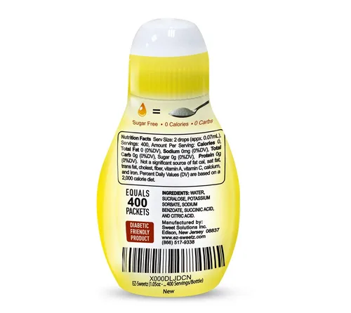 Vista 2 de EZ-Sweetz (1.05oz - Edulcorante líquido 400 porciones/botella)