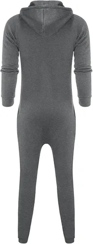 Vista 5 de WUAI - Buzo con capucha para hombre con cremallera y pijamas de una pieza