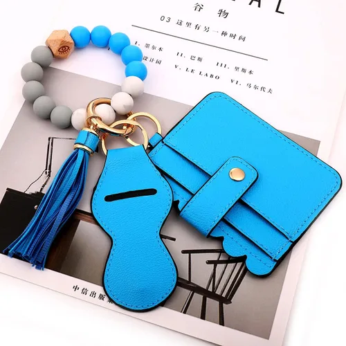 Vista 3 de BVGA Pulsera llavero de pulsera de silicona para mujer