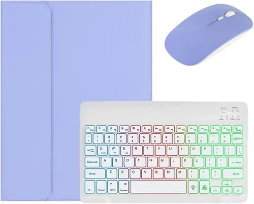 Vista 12 de kaidisen Teclado retroiluminado para Galaxy Tab A8 10.5 pulgadas Tablet Modelo SM-X200/X205/X207 Funda de teclado con ratón, carcasa de teclado