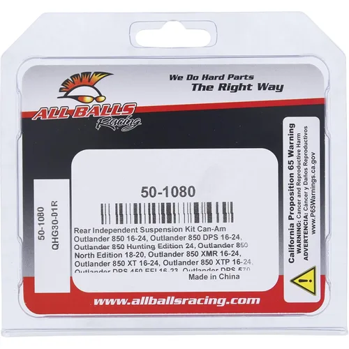 Vista 4 de All Balls Racing - Kit de suspensión trasera independiente para Can-Am Outlander 850 Reemplazo OEM, se adapta a motores Outlander 1000 DPS