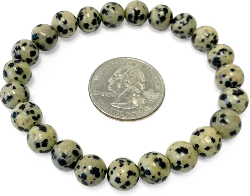Vista 87 de Gem Avenue Handmade Round Bead Stretch Bracelet Unisex Natural Stone Beaded Jewelry for Men & Women, Elastic Wristband for Daily Wear