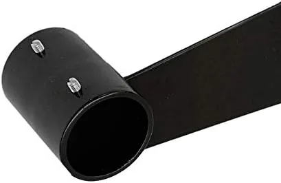 Vista 2 de 12" SLATWALL HANGRAIL Soporte Sosteniendo Tubo Redondo de 1-1/4" para Exhibición al por Menor - Negro