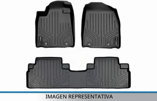 Vista 2 de SMARTLINER Juego de tapetes de piso de ajuste personalizado de 2 filas compatibles con Ford F-250 1999-2007