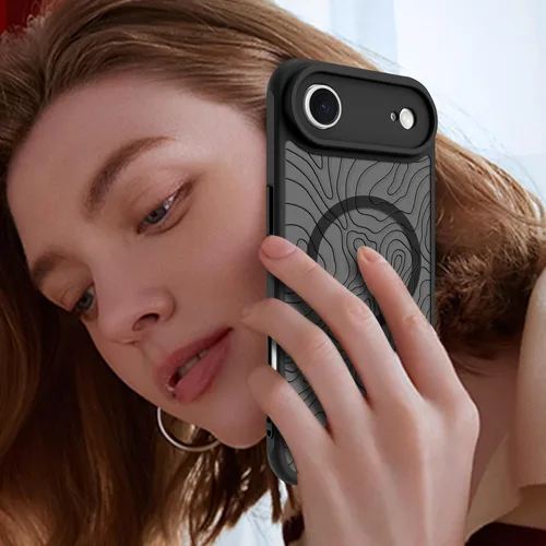 Vista 52 de KANGHAR - Funda compatible con iPhone 11, diseño de leopardo negro, textura de neumático antideslizante, a prueba de golpes, funda protectora