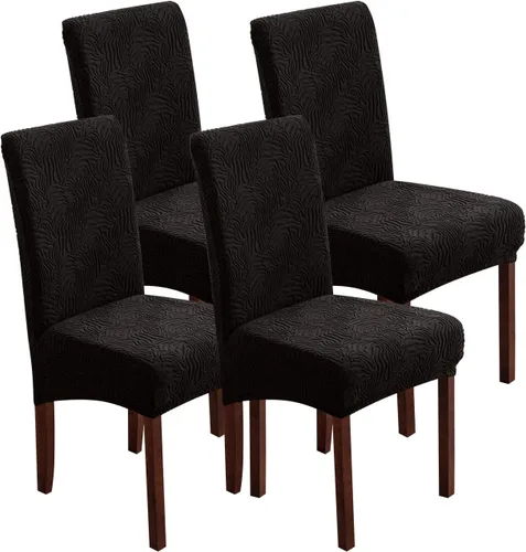 Vista 34 de Fundas para Sillas de Comedor, Fundas para Sillas de Comedor Elásticas Parsons, Protector de Sillas de Cocina para Comedor, Extraíbles, Lavables