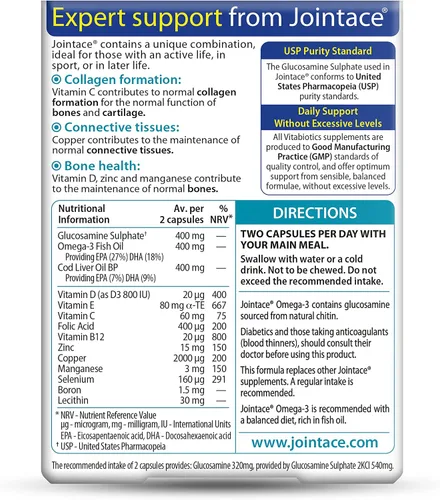 Vista 4 de Jointace by Vitabiotics Omega-3 cápsulas x 30