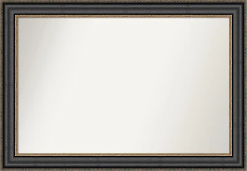 Vista 89 de Amanti Art Espejo personalizado, espejo de baño negro puente, espejo de pared o espejo de tocador de baño sobre el fregadero (26 x 26 pulgadas)