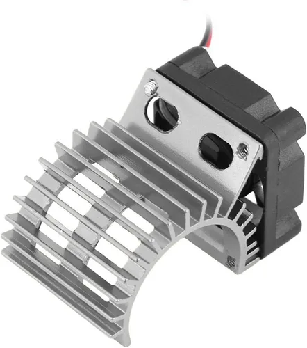Vista 8 de Disipador de calor de motor RC con ventilador de refrigeración, ventilador de enfriamiento de disipador de calor RC para automóvil RC eléctrico a