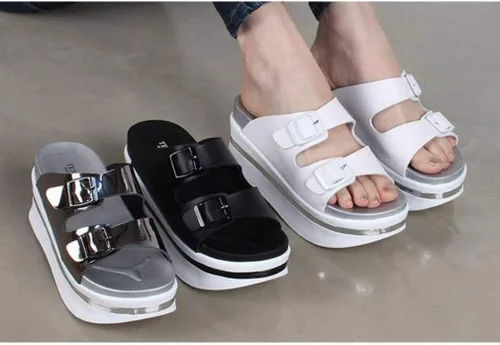 Vista 6 de EpicStep Sandalias con plataforma acolchada y puntera abierta para mujer, tacón alto, con hebilla de verano, 5.5