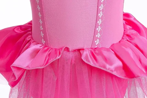 Vista 5 de Szytypyl Disfraz de princesa para bebé, mameluco con diadema