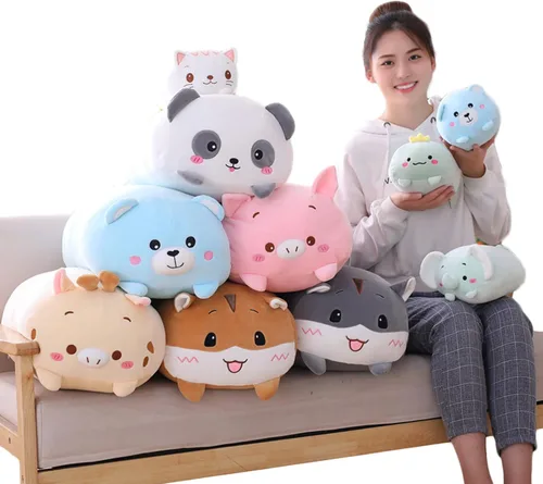 Vista 3 de Oso de Peluche Juguete Animal de Peluche Almohada Cilíndrica para Abrazar Regalos para Cumpleaños de Niños, San Valentín, Navidad, 8 pulgadas