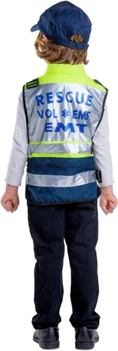 Vista 2 de Juego de accesorios de paramédico para niños, Police, M, Negro y anaranjado