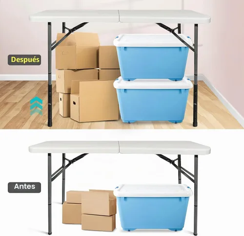 Vista 6 de ZhouDaShu Extensores de patas de mesa para mesas plegables, extensiones de patas de mesa de metal para patas dobladas y rectas, elevadores de patas
