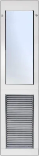 Vista 2 de Armor Flex - Puerta para mascotas con marco de aluminio resistente por High Tech Pet - Tecnología avanzada de solapa, protección resistente a