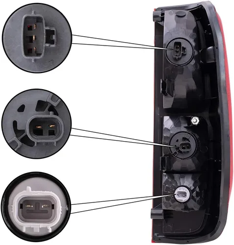 Vista 4 de Brock Lámpara trasera de repuesto para conductores de cuarto de panel, compatible con camioneta Frontier 05-14 26555EA825