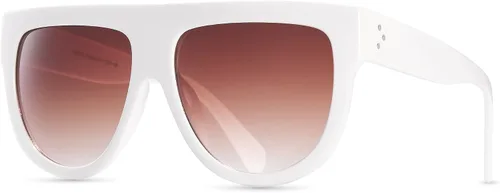 Vista 32 de Gafas de sol de gran tamaño con parte superior plana para mujer, diseño cuadrado grande, retro, gafas de sol