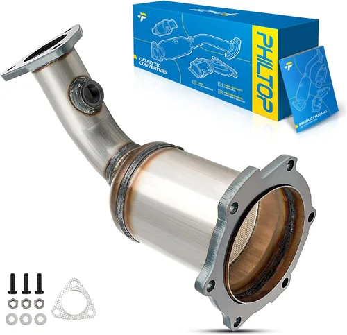 Vista 85 de PHILTOP Convertidor Catalítico de Ajuste Directo para Murano 2009 2010 2011 2012 2013 2014 3.5L, Cáscara de Acero Inoxidable Aluminio 203-1010