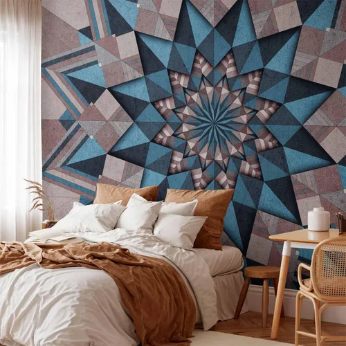 Vista 5 de artgeist Mural de pared con mandala de 96 x 69 pulgadas, papel tapiz autoadhesivo extraíble grande para decoración de pared, diseño de imagen #14
