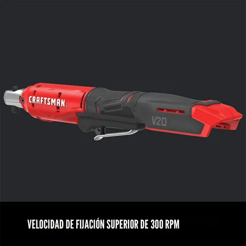 Vista 5 de CRAFTSMAN V20 Llave de trinquete inalámbrica, transmisión de 3/8 pulgada, 300 RPM, hasta 4,7 m·kg de par, herramienta desnuda solamente (CMCF930B)