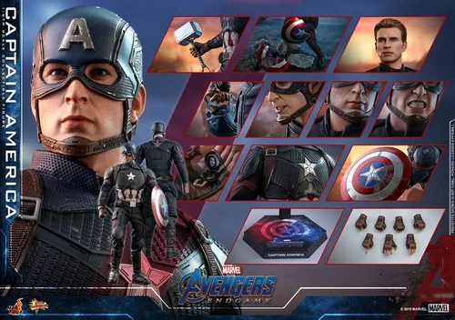 Vista 11 de Hot Toys 1:6 Capitán América - Vengadores: Endgame, Multicolor, HT904685