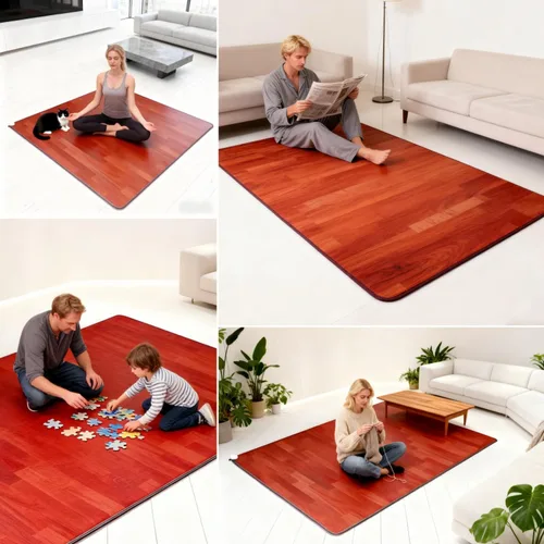 Vista 8 de Heated Rug Indoo with Adjustable Temperature 12 Hour Timer, Electric Heating Area Rug, Winter Under Desk Foot Warmer for RV, Living Room