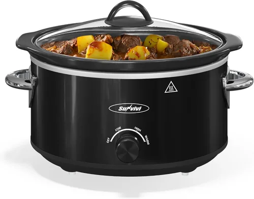 Vista 12 de Olla de cocción lenta de 3QT, olla pequeña con 3 ajustes de calentamiento y olla de cerámica extraíble, mini calentador de alimentos con tapa de Azul