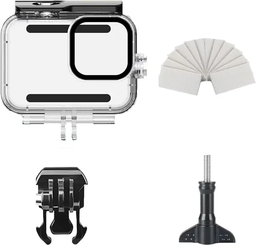 Vista 7 de FiTSTILL Funda impermeable subacuática para Go Pro Hero 13/12/11/10/9, color negro, carcasa protectora subacuática de buceo de 196 pies/60M