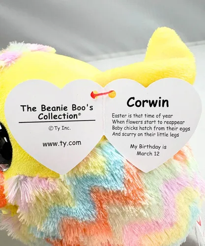 Vista 5 de Ty Beanie Boo's-Plush Corwin The Chick 5.9 in-TY36569, TY36569, multicolor, pequeño