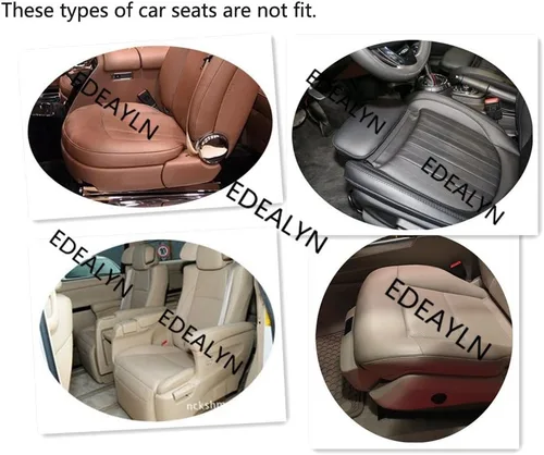 Vista 5 de Funda de asiento delantero de automóvil de piel sintética de lujo, para la mayoría de sedanes y SUV, asiento individual sin respaldo, 1 unidad