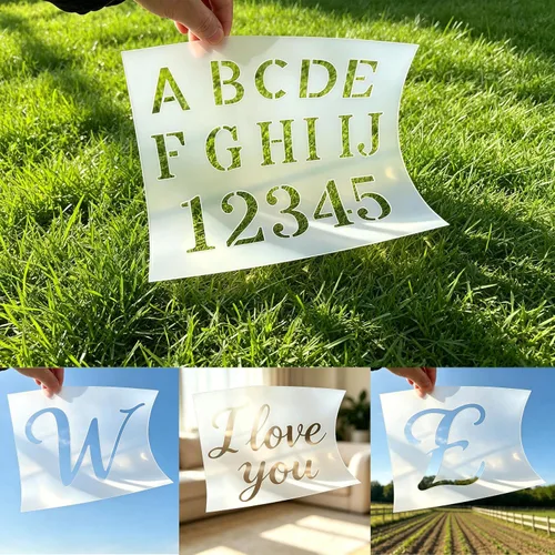 Vista 6 de Paquete de 10 hojas de plantilla en blanco, hojas de Mylar de 11.8 x
