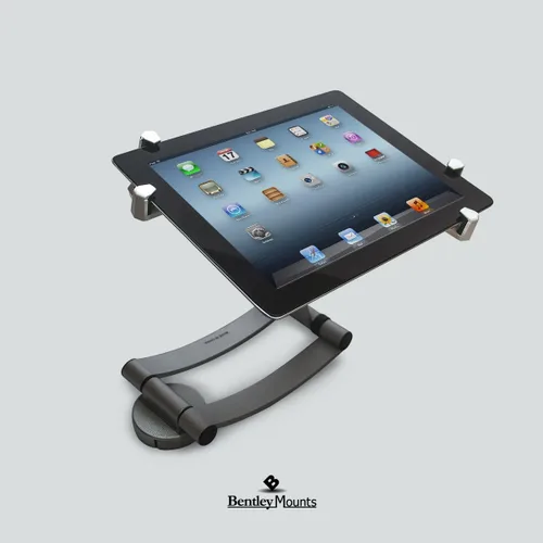 Vista 3 de Bentley Mounts Matney Soporte universal para pared para tableta, brazo giratorio ajustable de 360°, rotación de manos libres, visión flexible, se