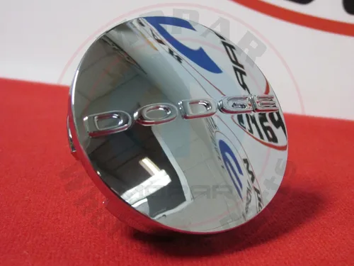 Vista 2 de Tapa central de neumático cromada con logo Dodge OEM Mopar, 5PN4 9SZ0 AA