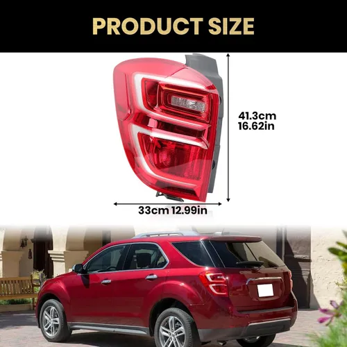 Vista 3 de Conjunto de luces traseras compatibles con Chevy Equinox 2016 2017, luz trasera tipo halógena, lámpara de freno trasera, repuesto # GM2800279