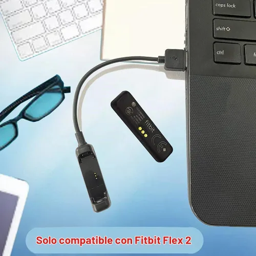 Vista 5 de Cable de carga para Fitbit Flex 2, cable de carga USB para Fitbit Flex 2 (paquete de 2, 11.8 in/1 pie)