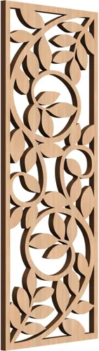 Vista 109 de 9 3/8"W x 24 3/8"H x 1/4"T Utica Decorativo Fretwork Madera Paneles de Pared, Abedul