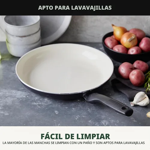 Vista 5 de [Usado] GreenPan Rio - Sartén antiadherente de cerámica sin PFAS de 10 pulgadas, color negro