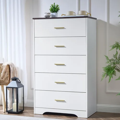 Vista 21 de LIDYUK Cómoda negra para dormitorio, cómoda de 6 cajones y cómodas, cómoda de madera moderna, cómoda de 48 pulgadas de ancho para dormitorio