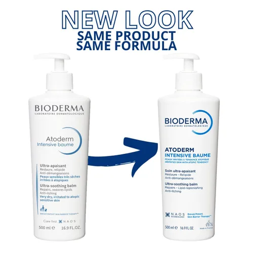 Vista 4 de Bioderma Atoderm Bálsamo intensivo, bálsamo hidratante para piel sensible seca a atópica, hidratante facial y corporal con fórmula ultra calmante