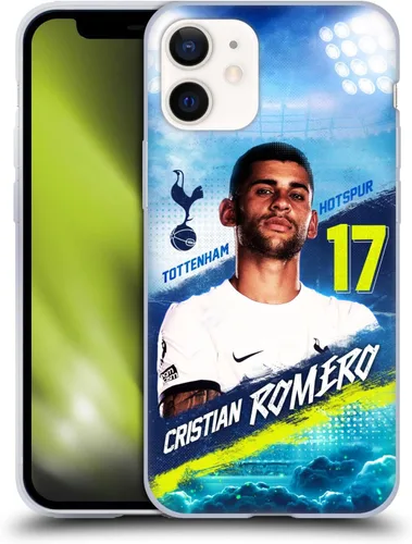 Vista 51 de Head Case Designs Officially Licensed Tottenham Hotspur F.C. Cristian Romero 2023/24 First Team Gel Case [Military Grade] Compatible with Apple