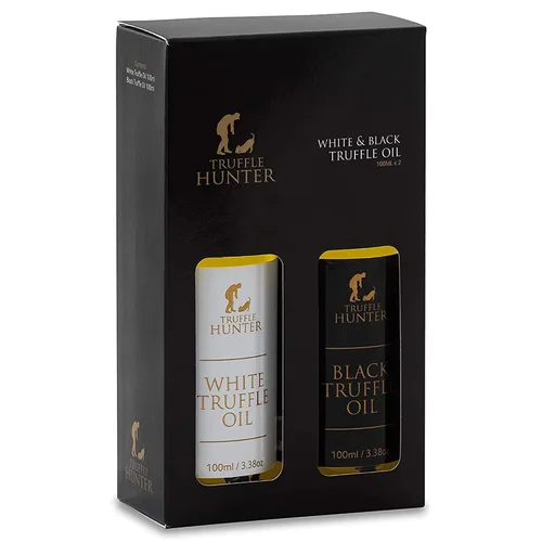 Vista 8 de TruffleHunter - Juego de aceite de trufa blanco y negro - Aceite de oliva virgen extra para cocinar y condimentar - 3.38 oz X2