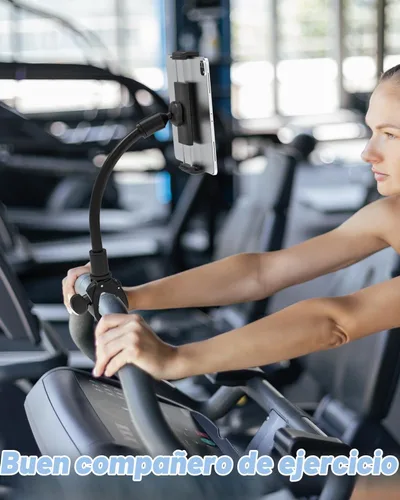 Vista 6 de Charchendo Soporte para tableta de cinta de correr de cuello de cisne, ajuste universal para bicicleta elíptica/bicicleta de giro/bicicleta