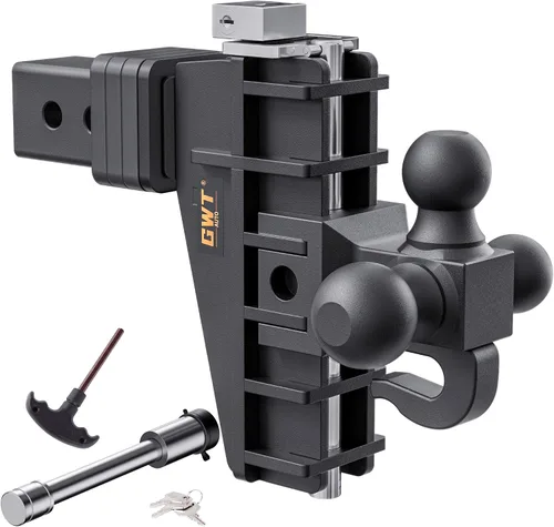 Vista 13 de GWTAUTO Enganche de remolque ajustable con gancho, enganche de caída de triple bola (1-7/8 x 2 x 2-5/16 pulgadas), se adapta a receptor de 2
