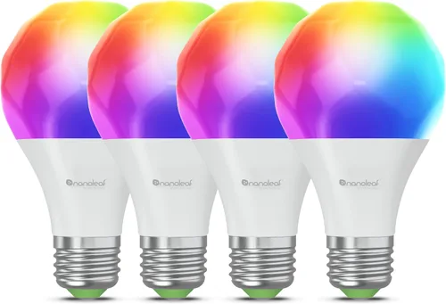 Vista 8 de Nanoleaf Essentials Bombillas inteligentes, bombillas LED inteligentes Matter funcionan con Alexa y Google Home, bombilla de cambio de color RGBTW