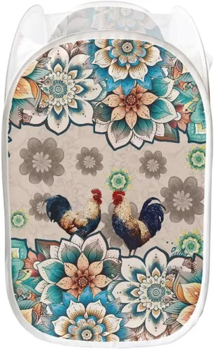 Vista 29 de AFPANQZ Cesta plegable de malla para ropa sucia, plegable, portátil, para guardar lugar para el hogar, fácil de plegar para viajes, 13.5 x 13.5 x 21