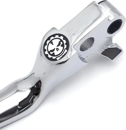 Vista 3 de Palancas de embrague de freno cortas cromadas compatibles con H-D 96-03 XL/96-07 Dyna Touring FLHR