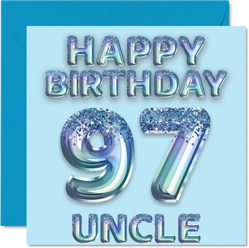 Vista 80 de Stuff4 Tarjeta de primer cumpleaños para niños, globo de fiesta con purpurina azul, tarjetas de feliz cumpleaños para niño de 1 año, nieto, hijo, 57